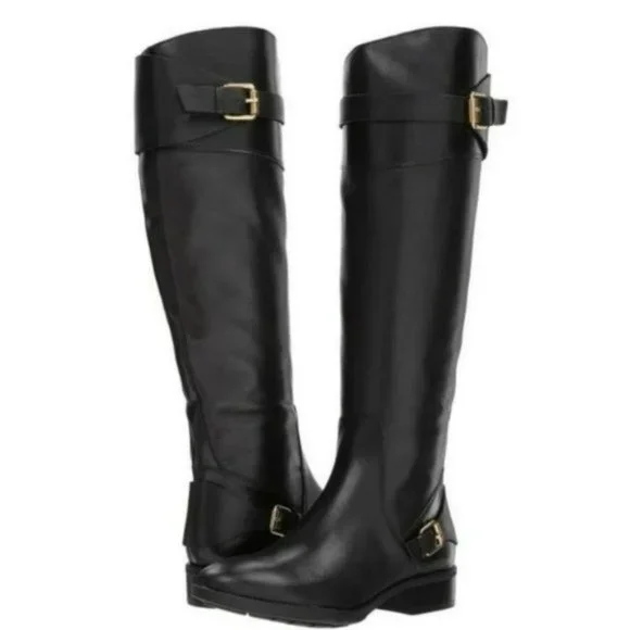 Sam Edelman Portman Knee High Boot Black - Picture 1 of 3